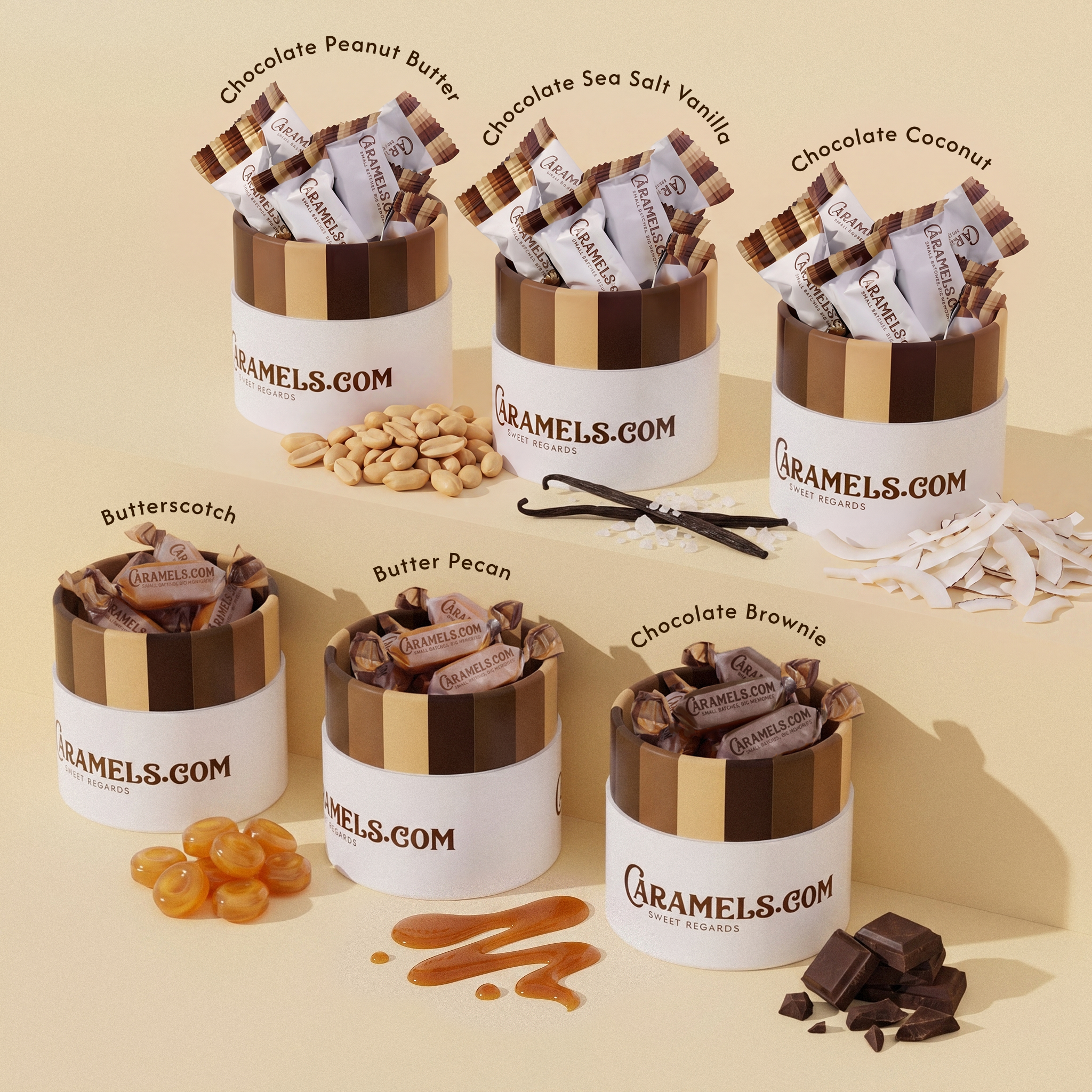 その他 Caramel Assorted Collection - Sampler 6 Pack – Caramels.com