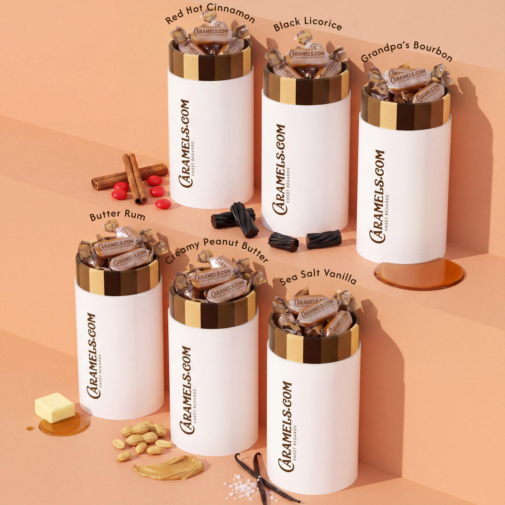 Bold Spiced Collection - 6 Tube Bundle – Caramels.com