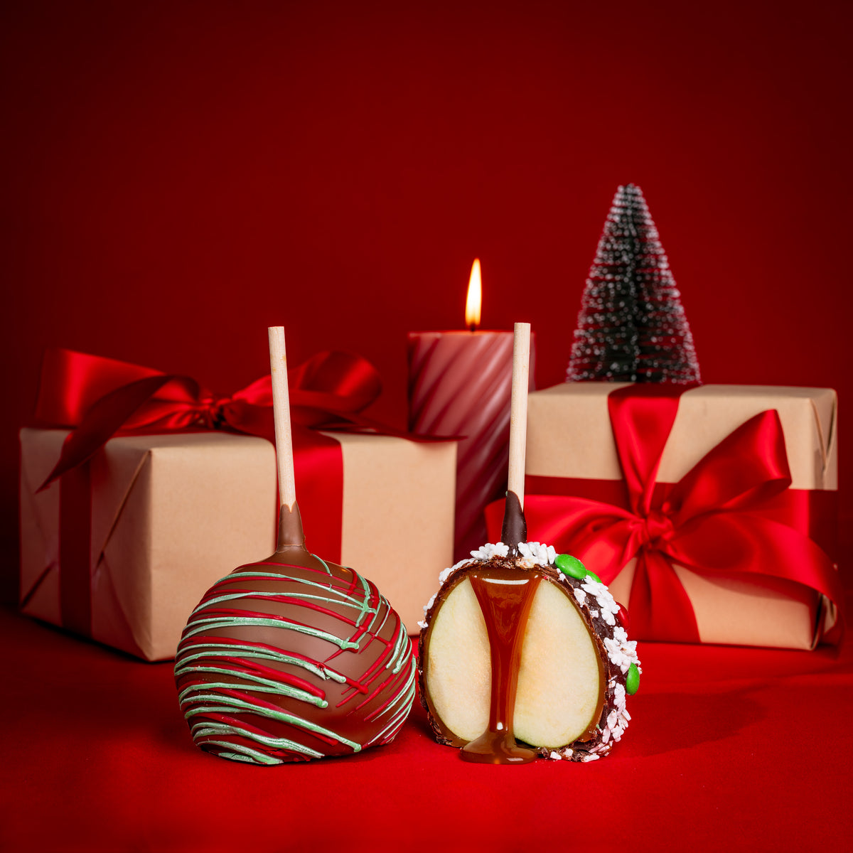 Holiday Gourmet Belgian Chocolate Caramel Apples