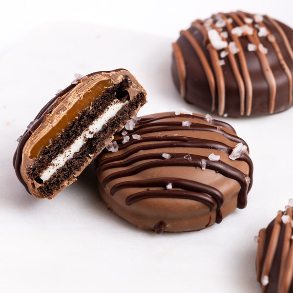 Belgian Chocolate-Dunked Sea Salt Caramel Oreos®