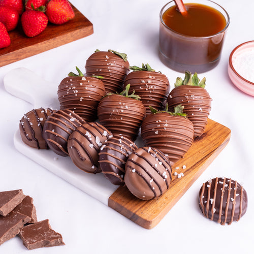 Sea Salt Caramel Belgian Chocolate Hand-Dipped Strawberries & Oreos®