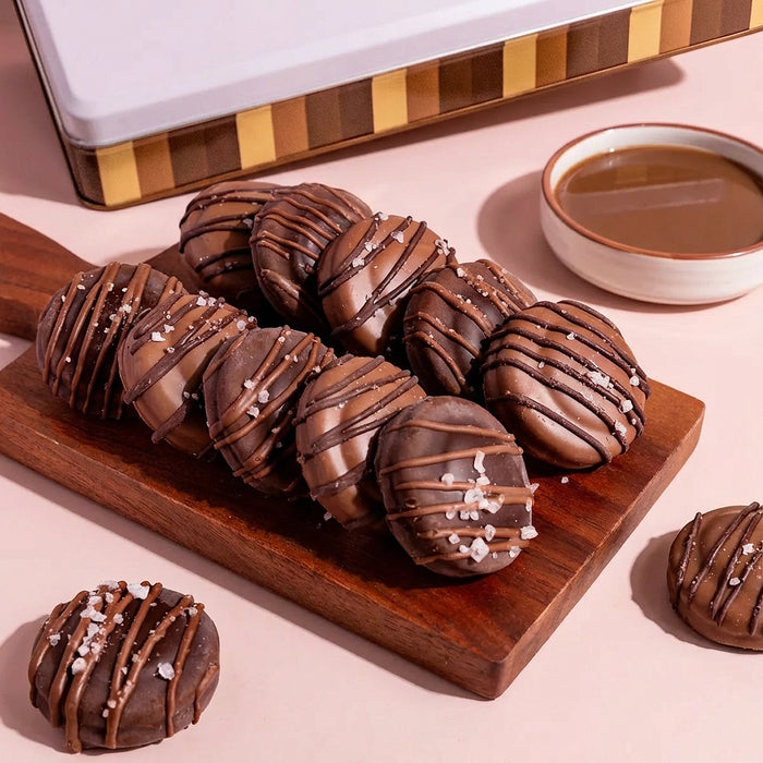 Belgian Chocolate-Dunked Sea Salt Caramel Oreos®