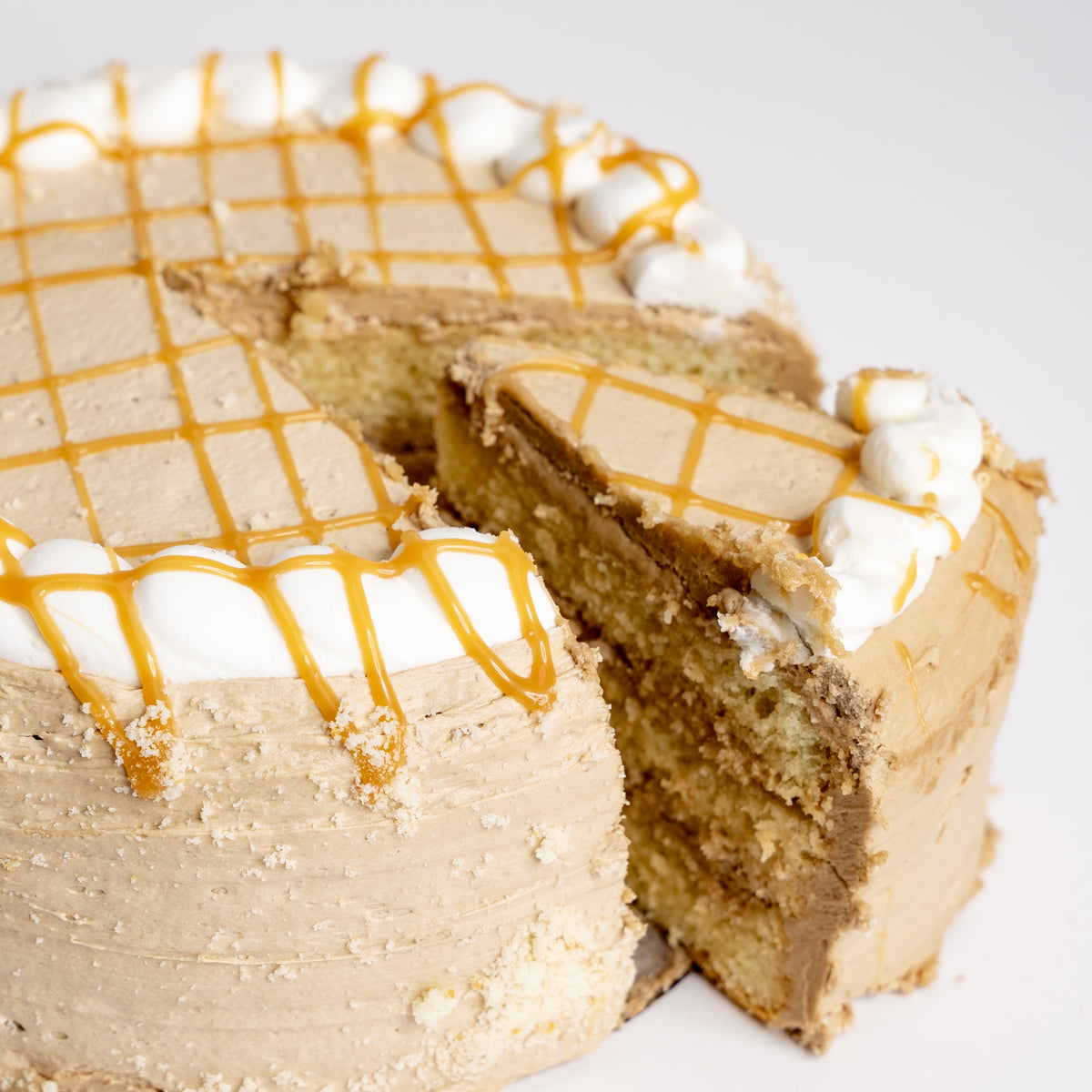 Salted Caramel Vanilla Drizzle Cake