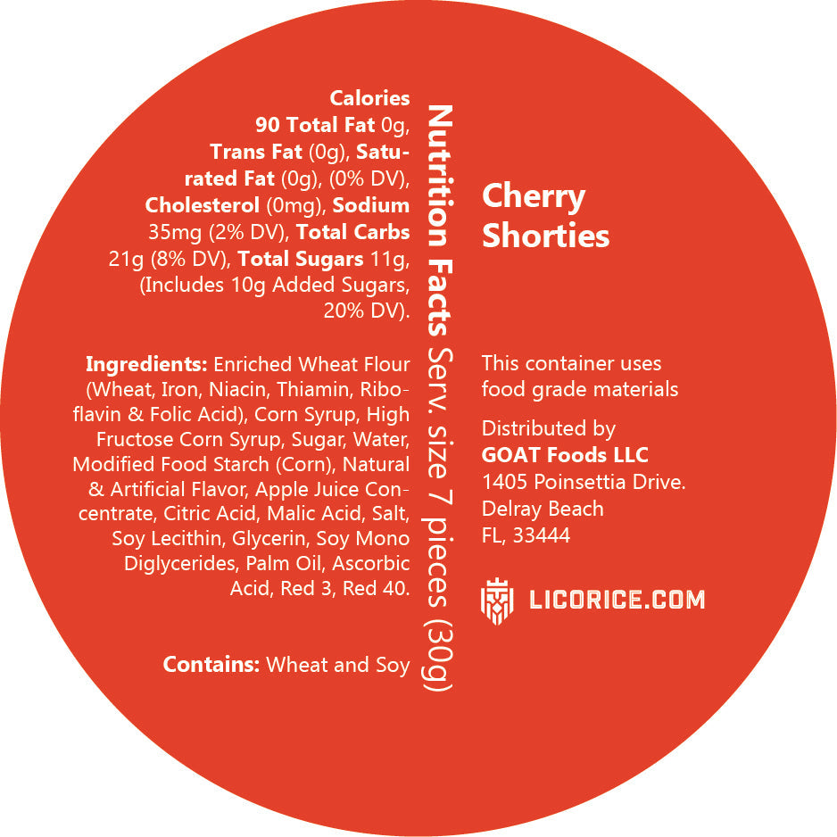 Cherry Shorties Licorice