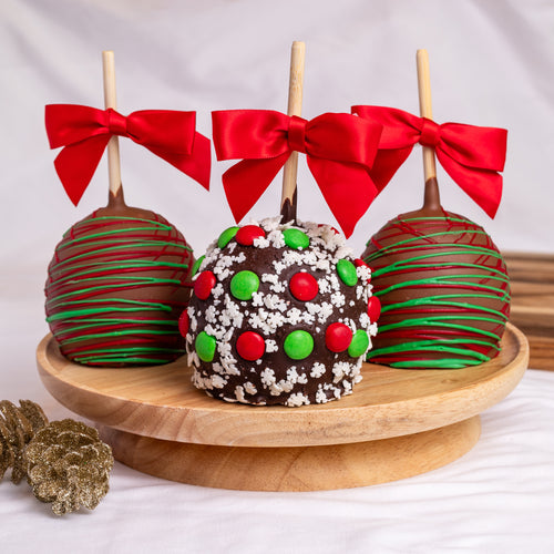 Festive Gourmet Belgian Chocolate Caramel Apples