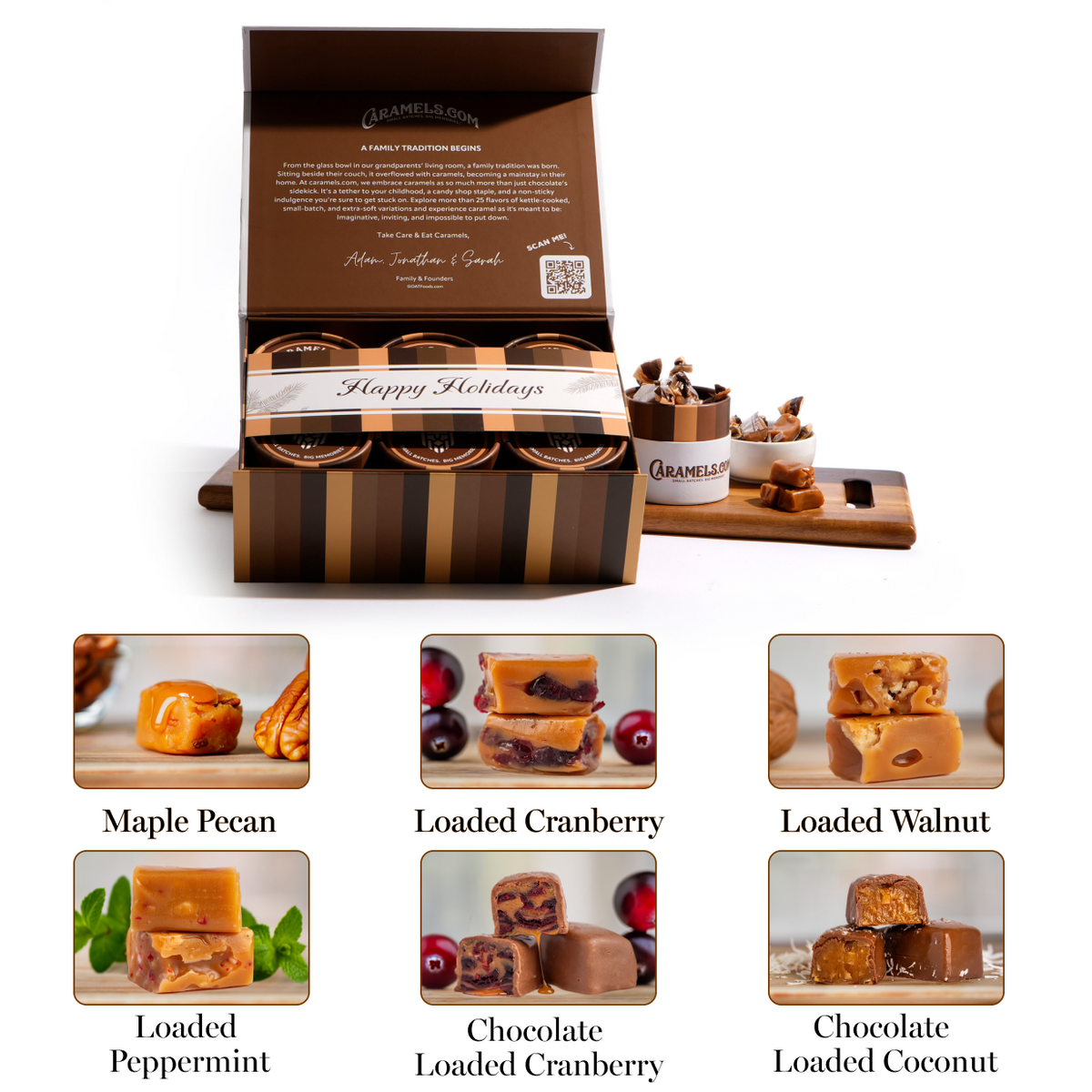 Holiday Loaded Caramels Sampler Gift Box