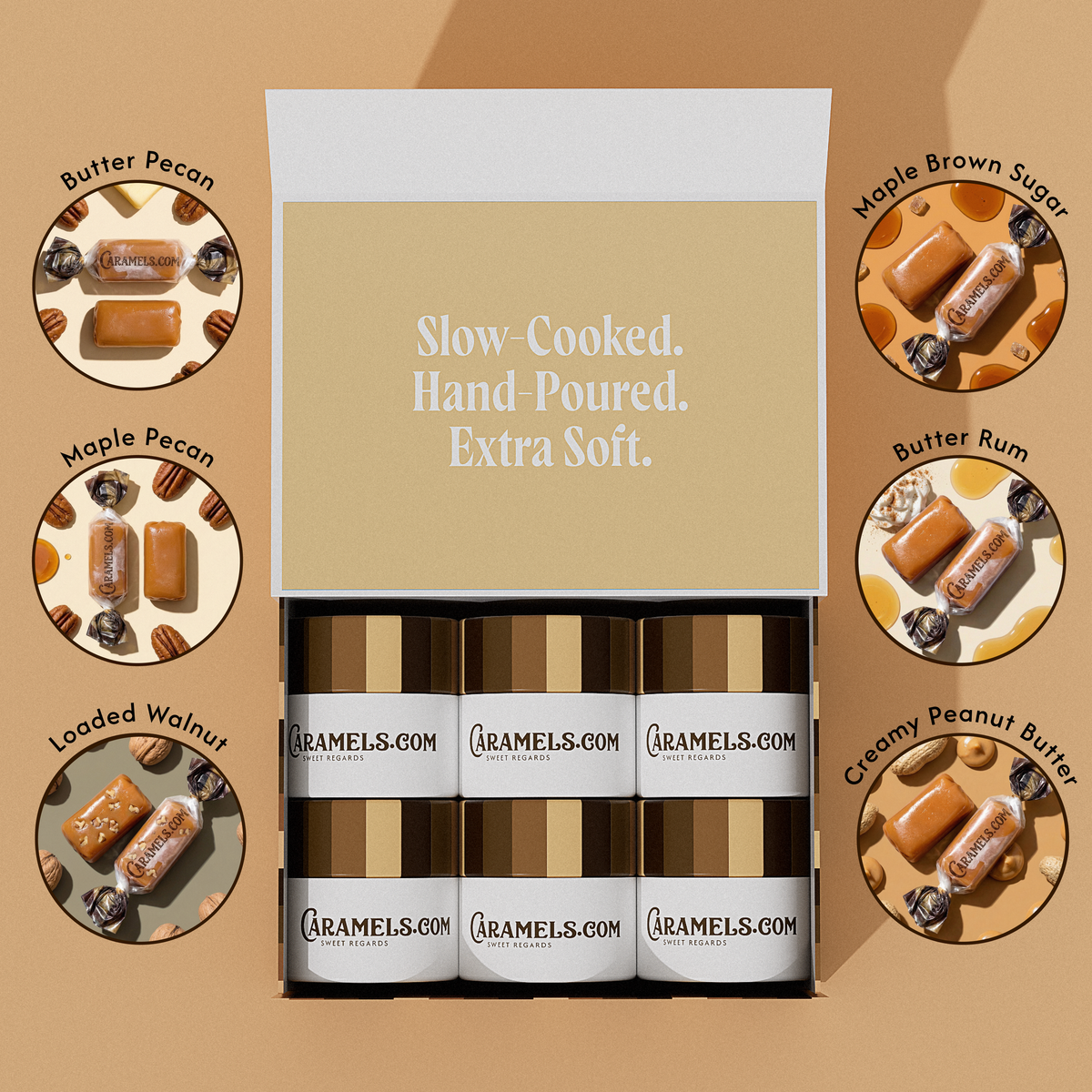Mixed Nuts Collection - 6 Tube Sampler Gift Box