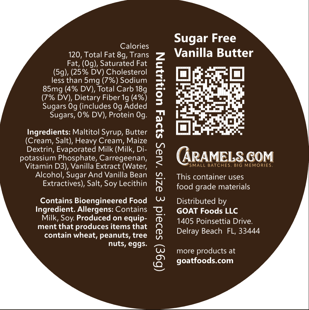 Sugar Free Vanilla Butter