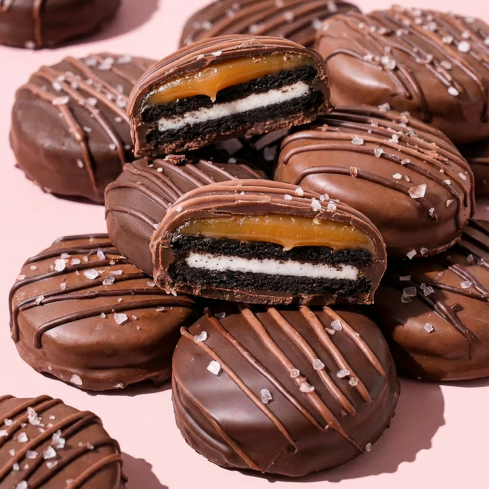 Belgian Chocolate-Dunked Sea Salt Caramel Oreos®