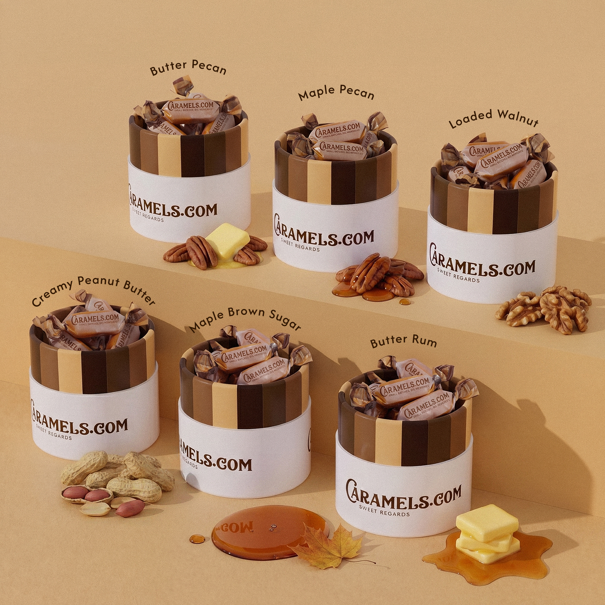 Mixed Nuts Collection - 6 Tube Sampler Gift Box